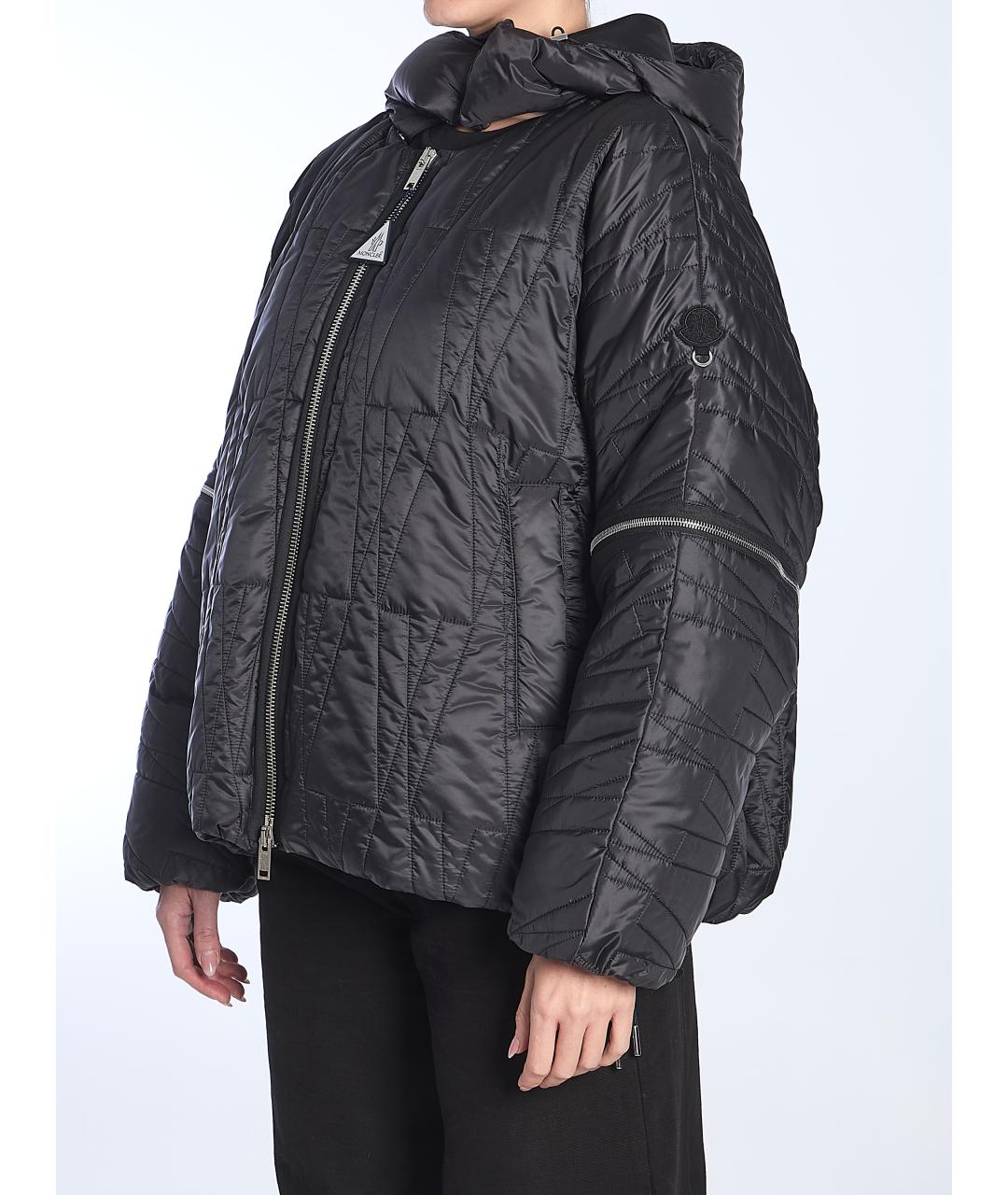 MONCLER Черная полиэстеровая куртка, фото 2
