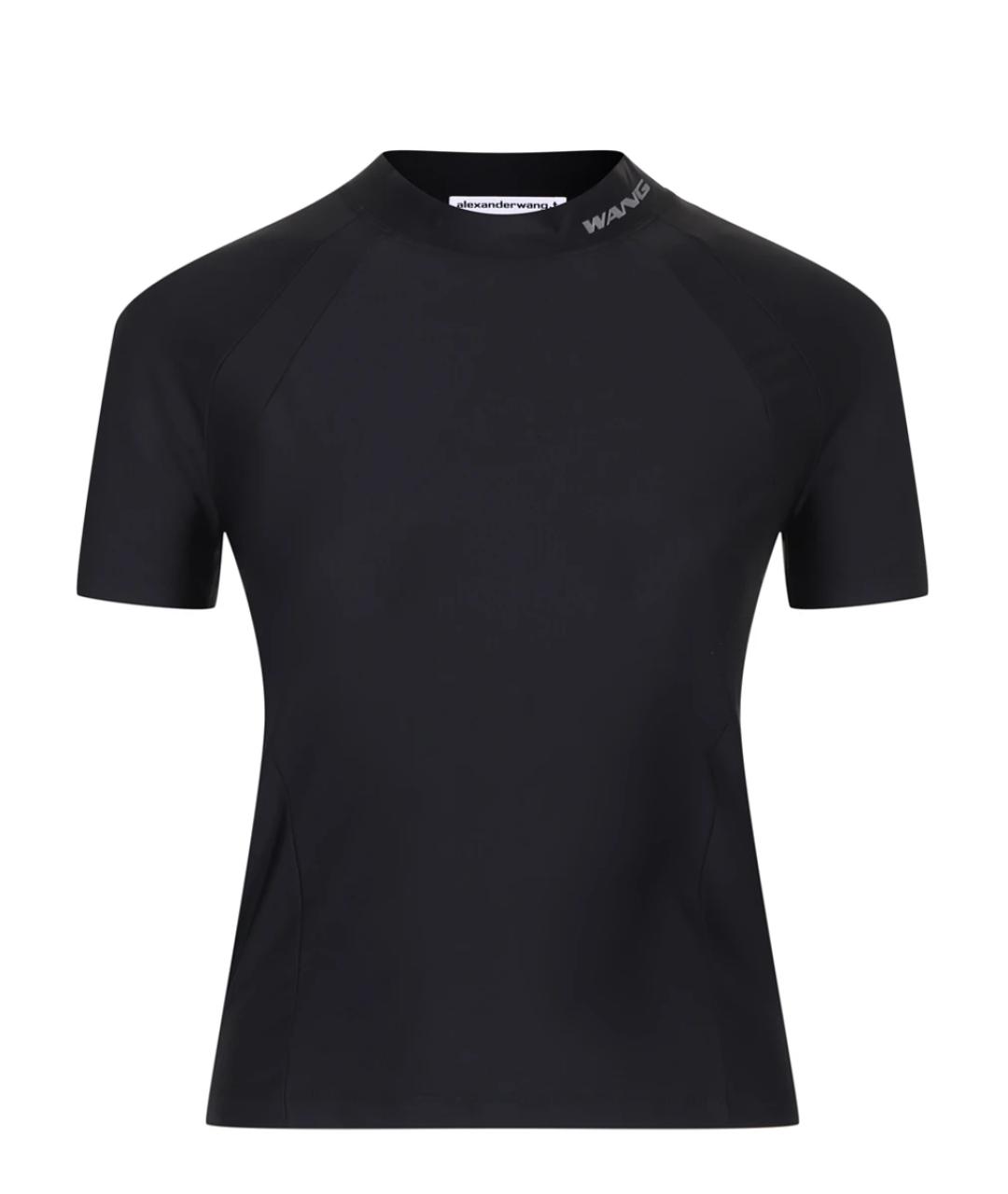 ALEXANDER WANG Черная полиамидовая футболка, фото 1