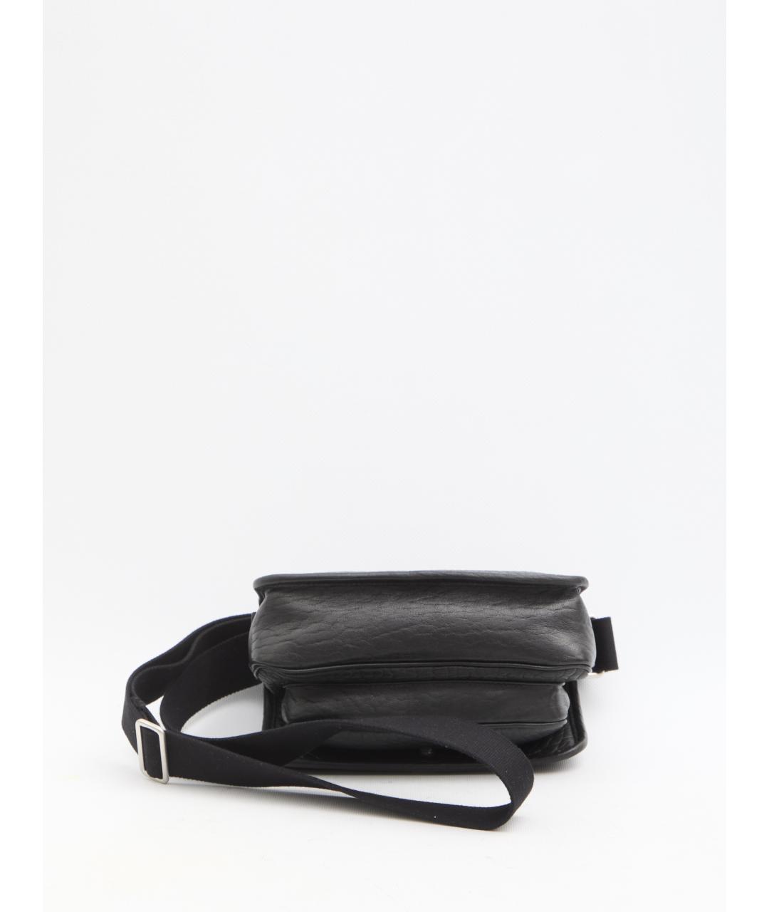 SAINT LAURENT Черная кожаная сумка на плечо, фото 4
