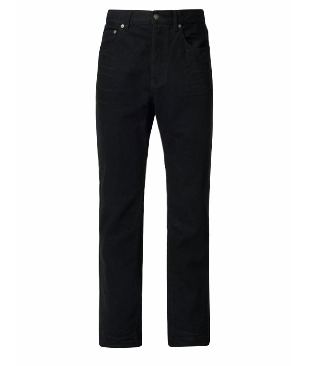 SAINT LAURENT Черные хлопковые прямые джинсы, фото 1
