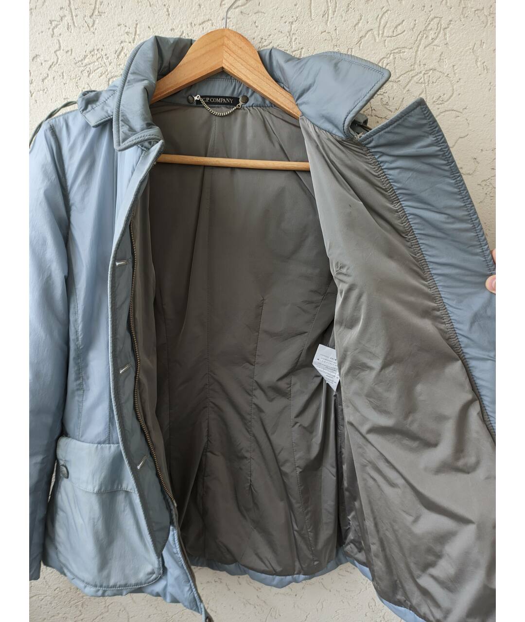 CP COMPANY Голубая полиэстеровая куртка, фото 4