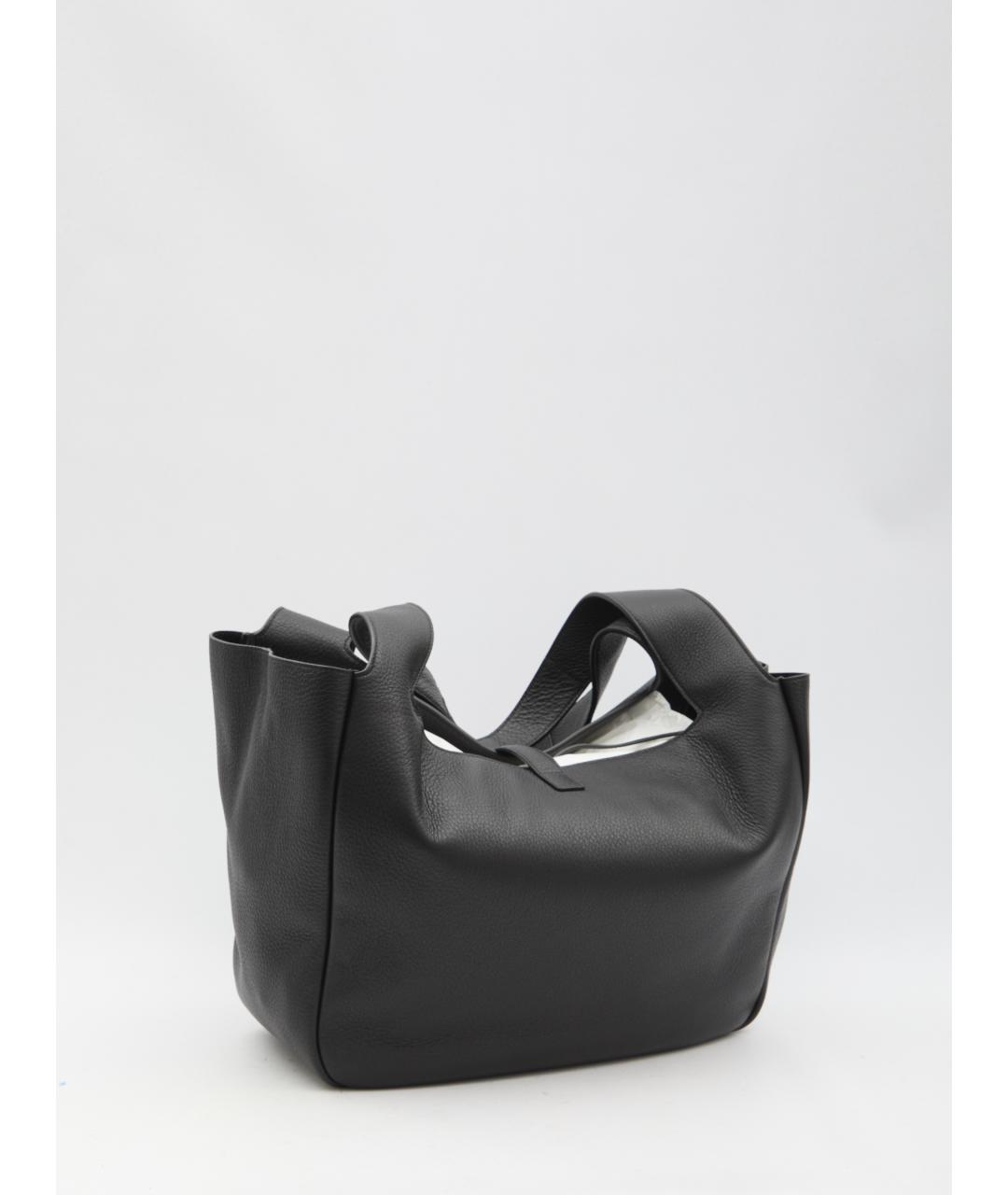 SAINT LAURENT Черная кожаная сумка тоут, фото 2