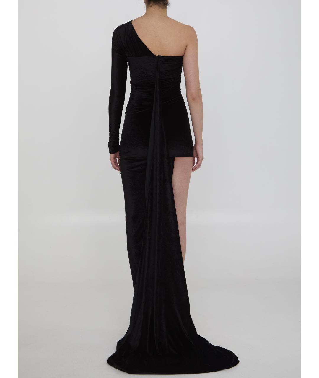 BALENCIAGA Черное ацетатное платье, фото 5