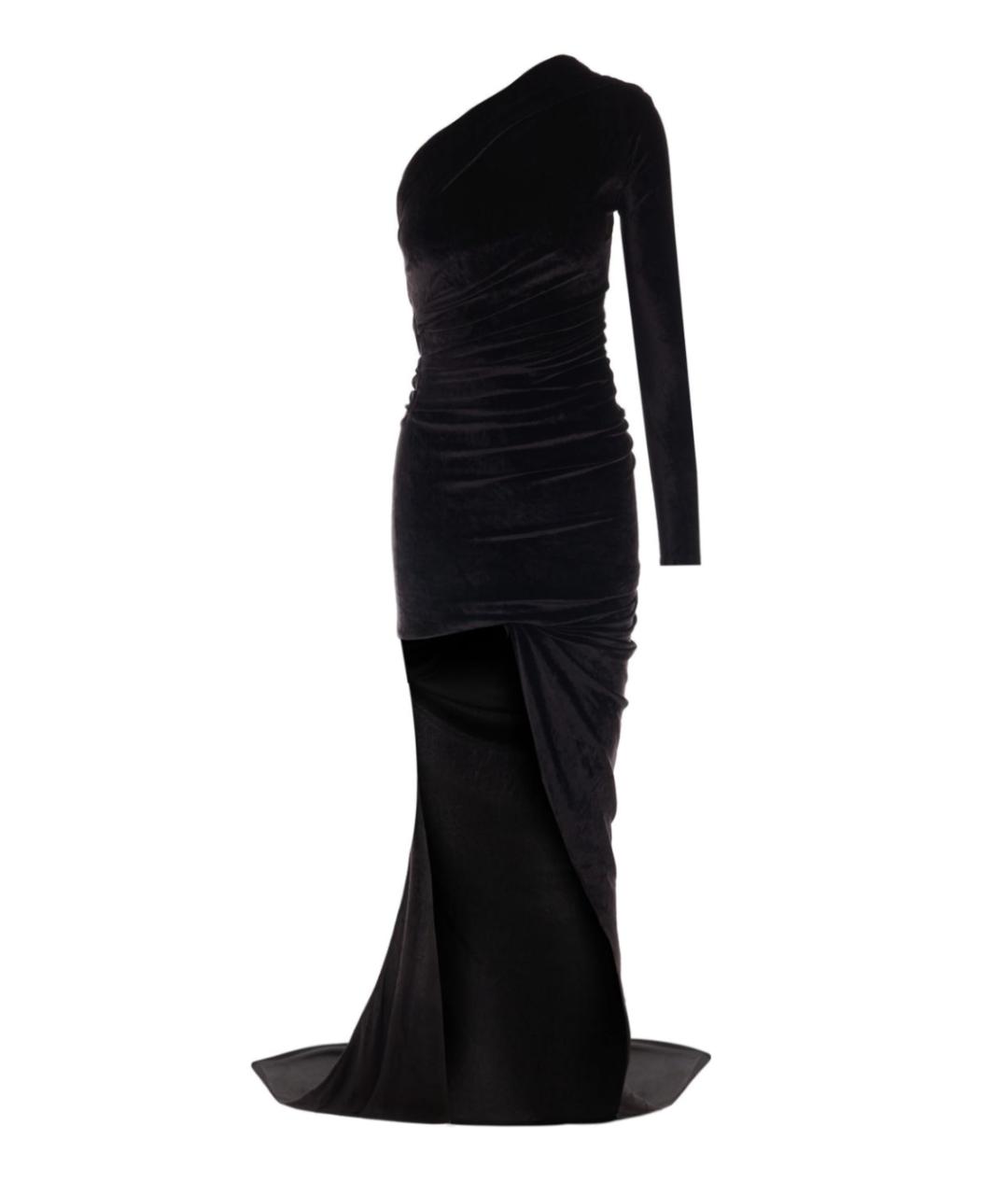 BALENCIAGA Черное ацетатное платье, фото 1