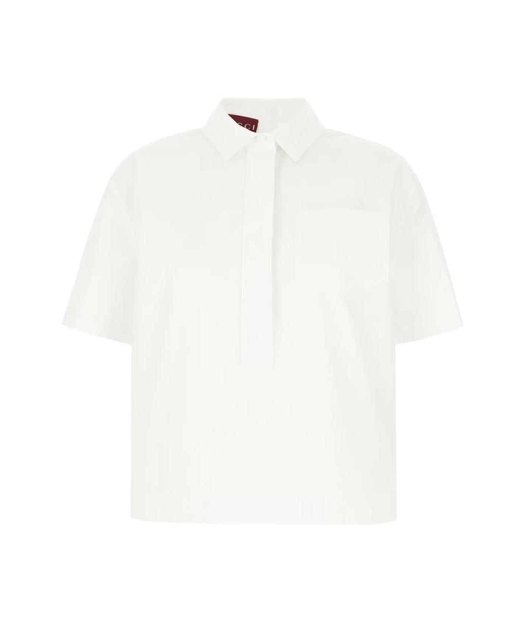 GUCCI Белая хлопковая рубашка, фото 1
