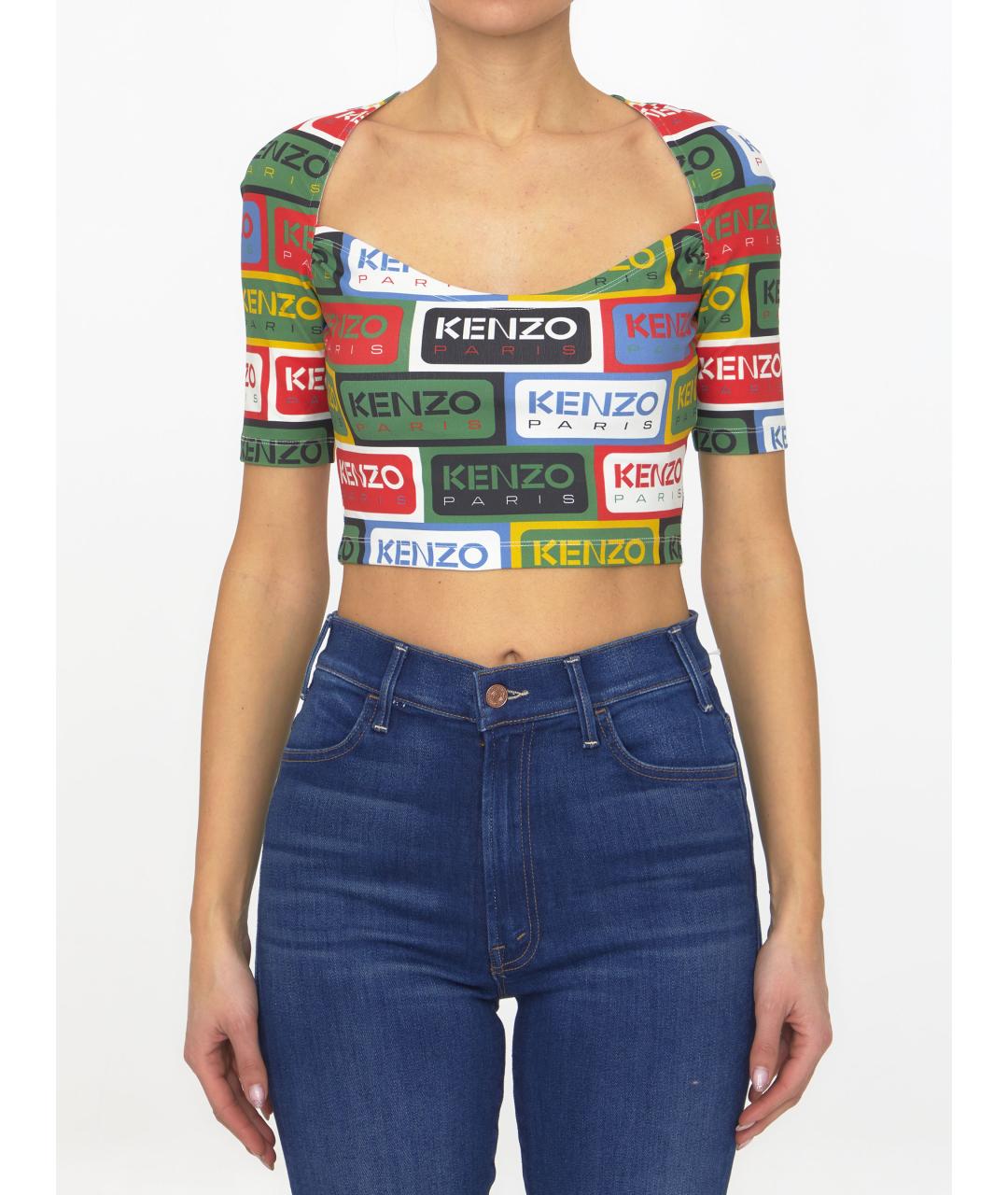 KENZO Мульти полиамидовая футболка, фото 2