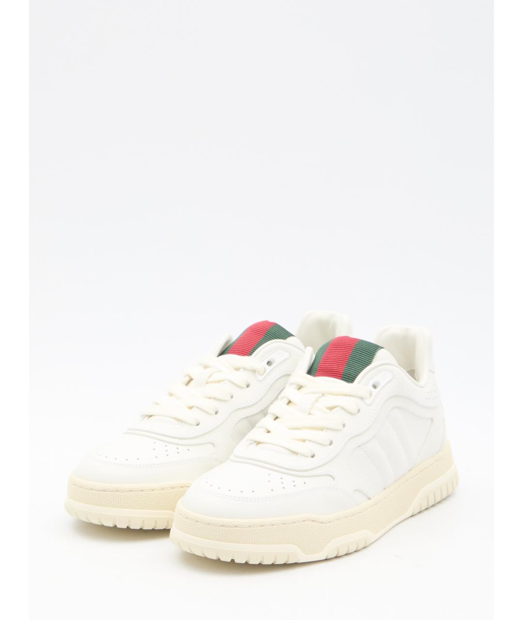 GUCCI Белые кожаные кеды, фото 2