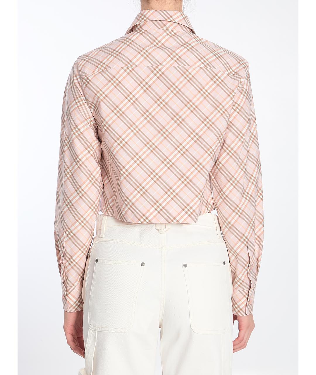 BURBERRY Розовая хлопковая рубашка, фото 5