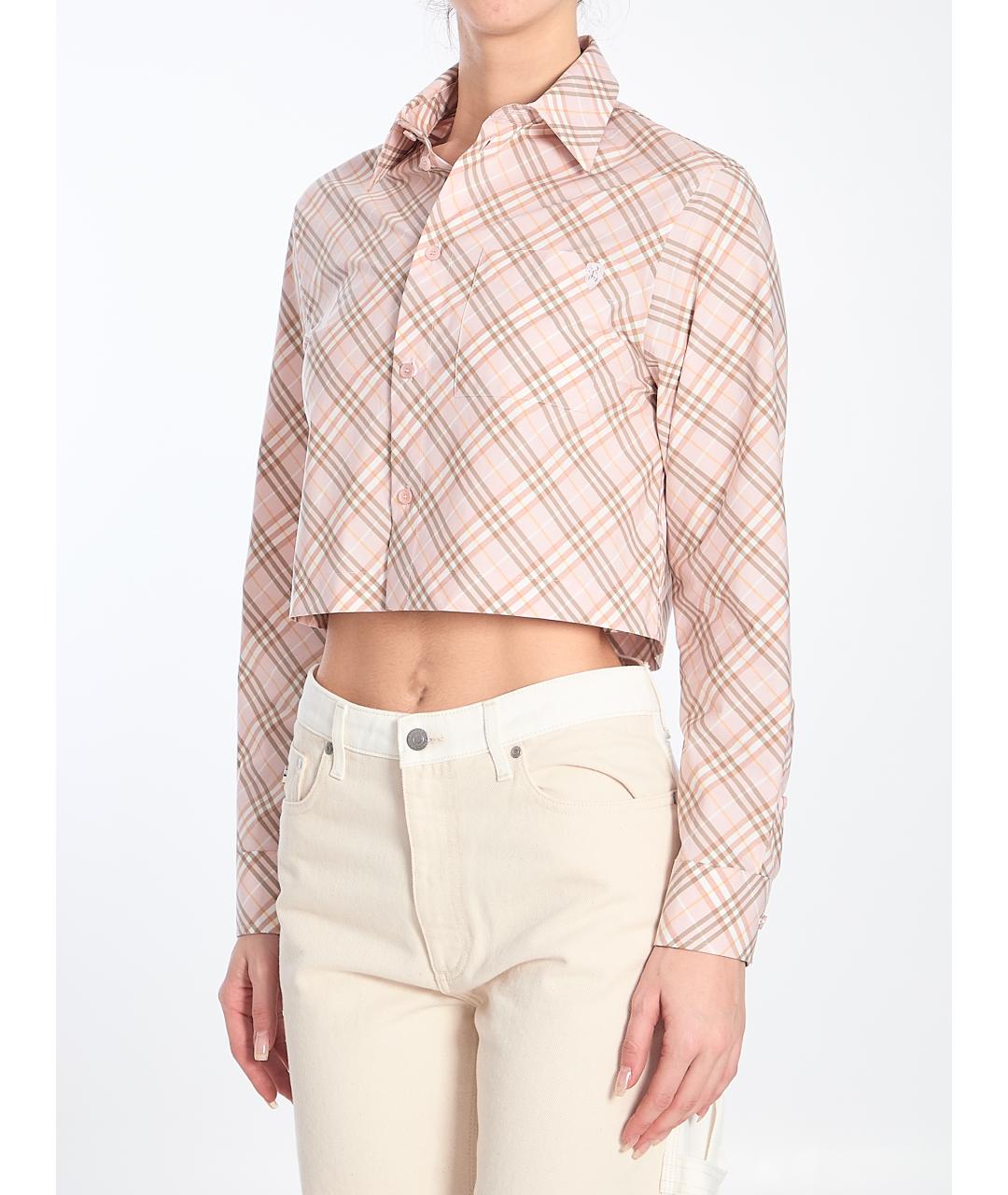 BURBERRY Розовая хлопковая рубашка, фото 3
