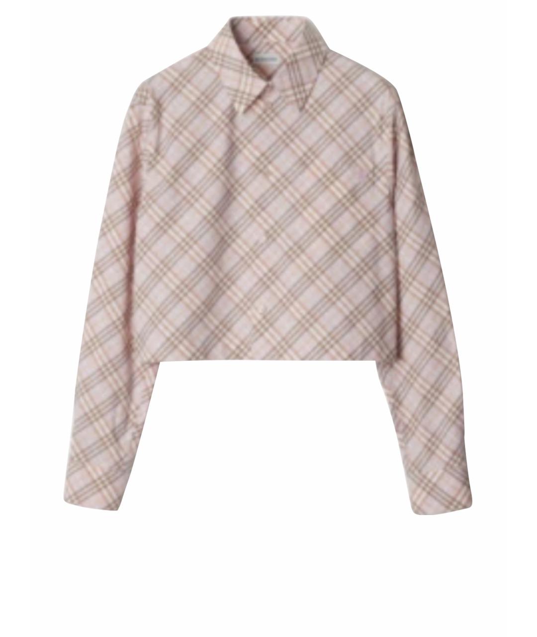 BURBERRY Розовая хлопковая рубашка, фото 1