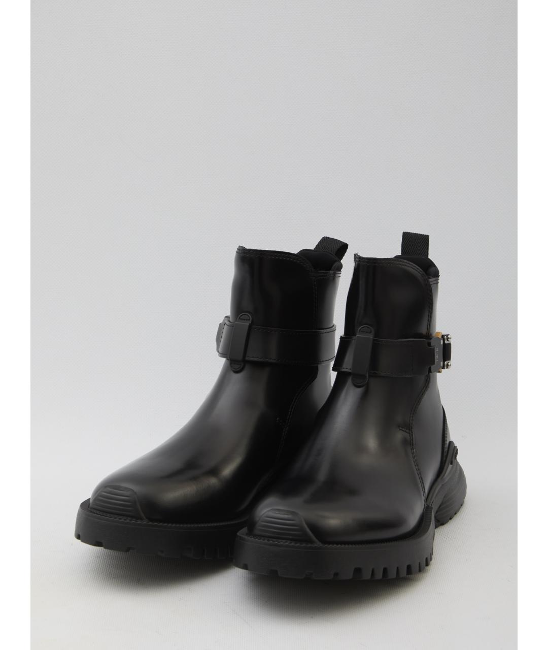 CHRISTIAN DIOR Черные кожаные высокие ботинки, фото 2