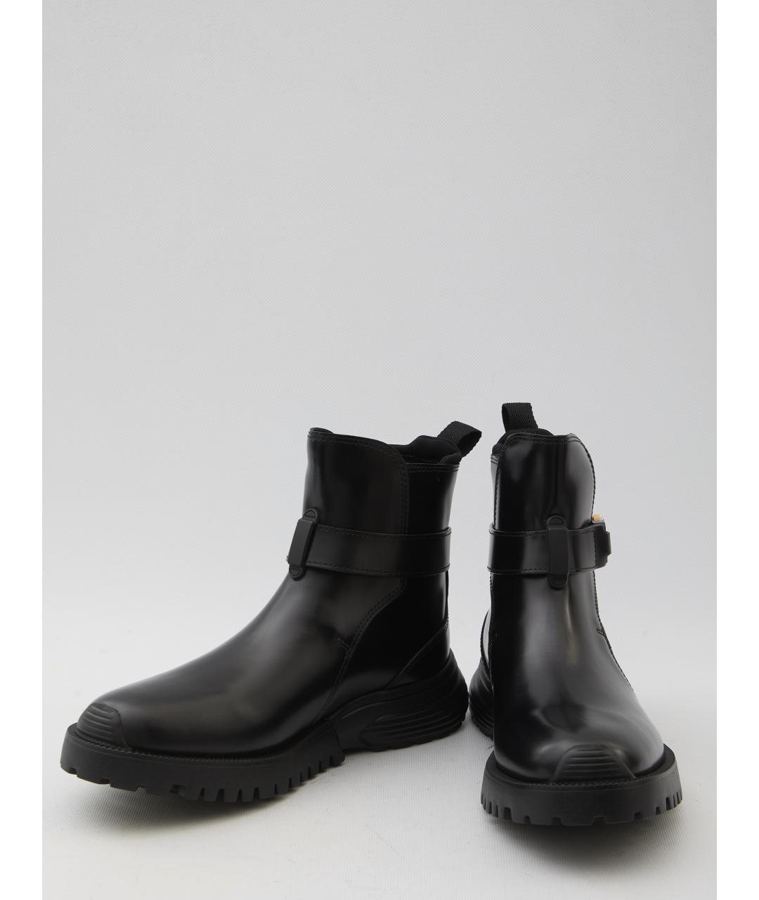 CHRISTIAN DIOR Черные кожаные высокие ботинки, фото 5