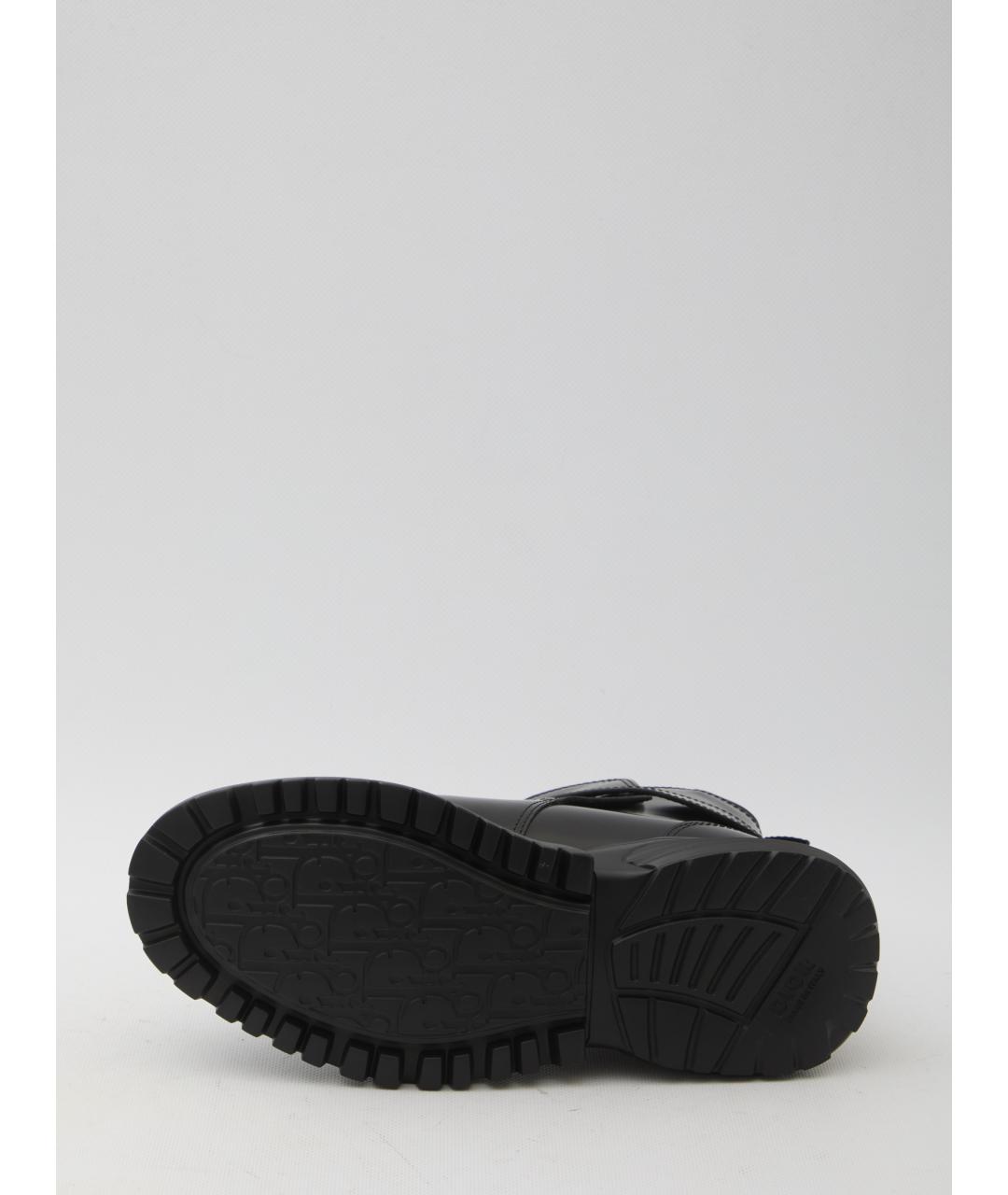 CHRISTIAN DIOR Черные кожаные высокие ботинки, фото 4