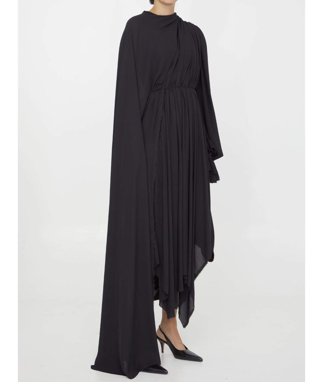 BALENCIAGA Черное полиэстеровое платье, фото 3