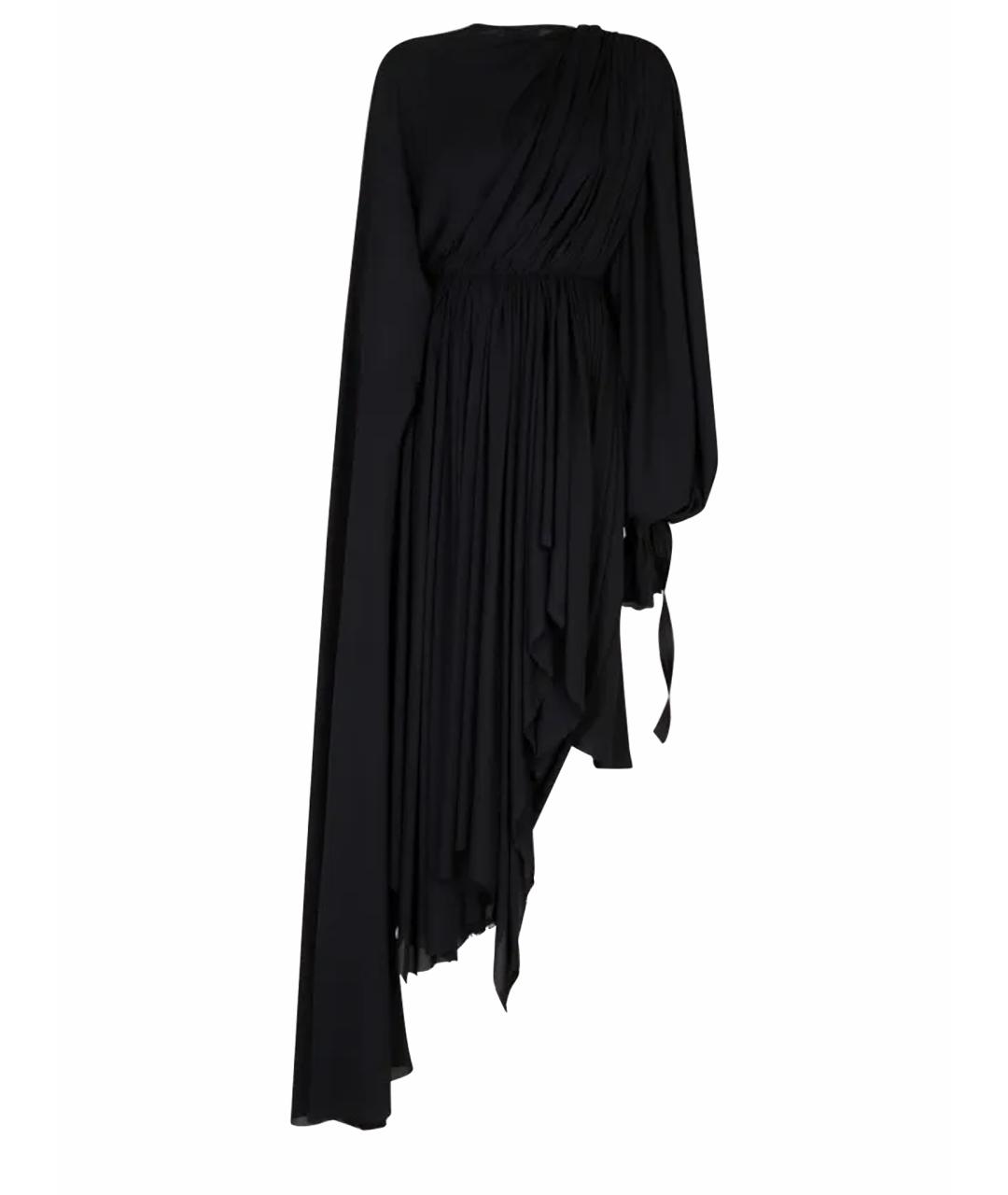 BALENCIAGA Черное полиэстеровое платье, фото 1