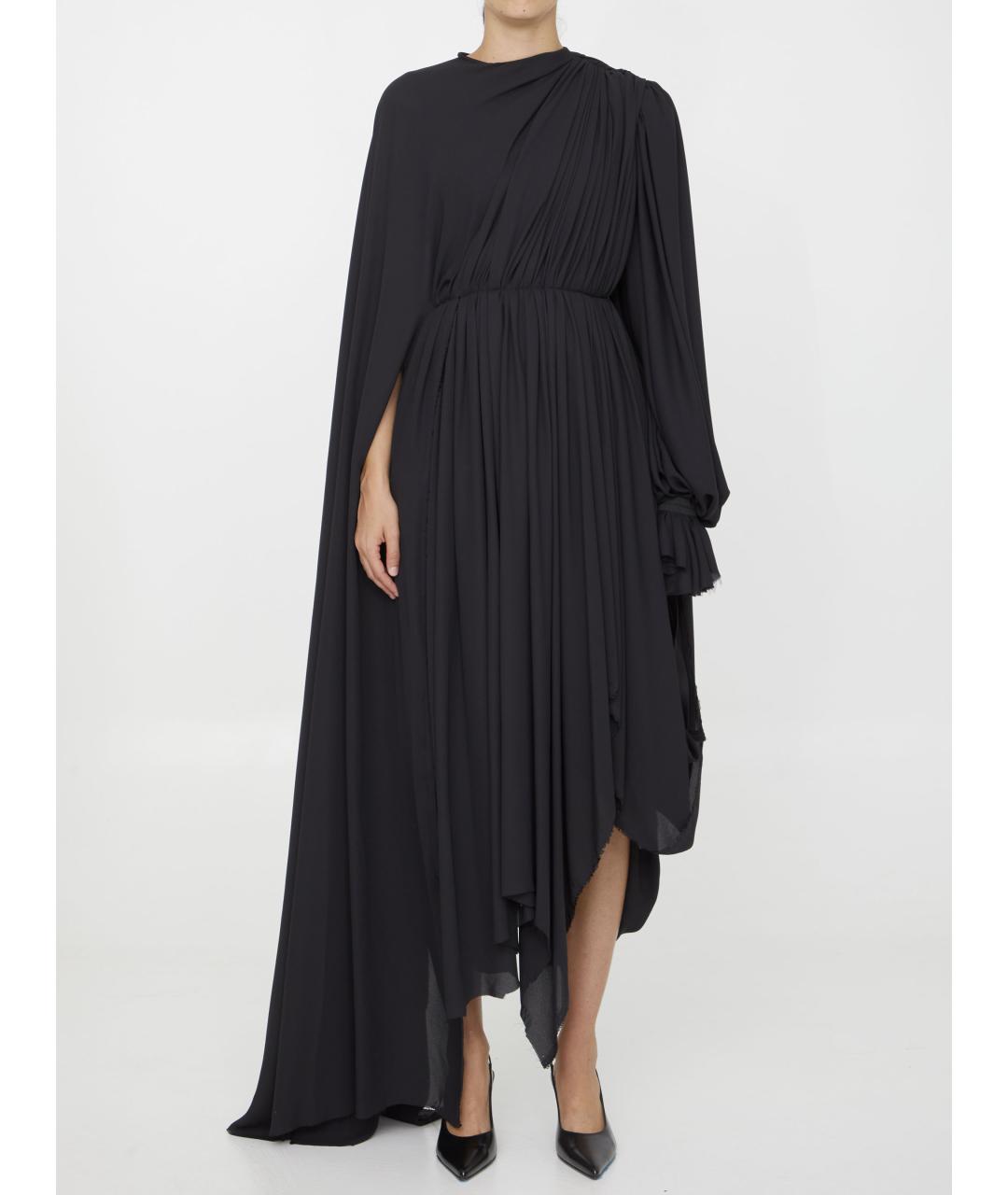 BALENCIAGA Черное полиэстеровое платье, фото 2