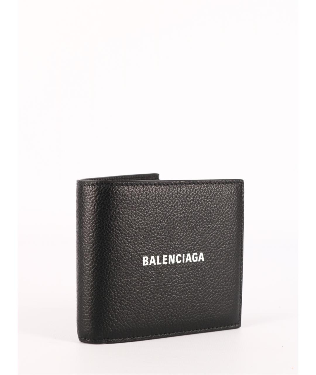 BALENCIAGA Черный кожаный кошелек, фото 3
