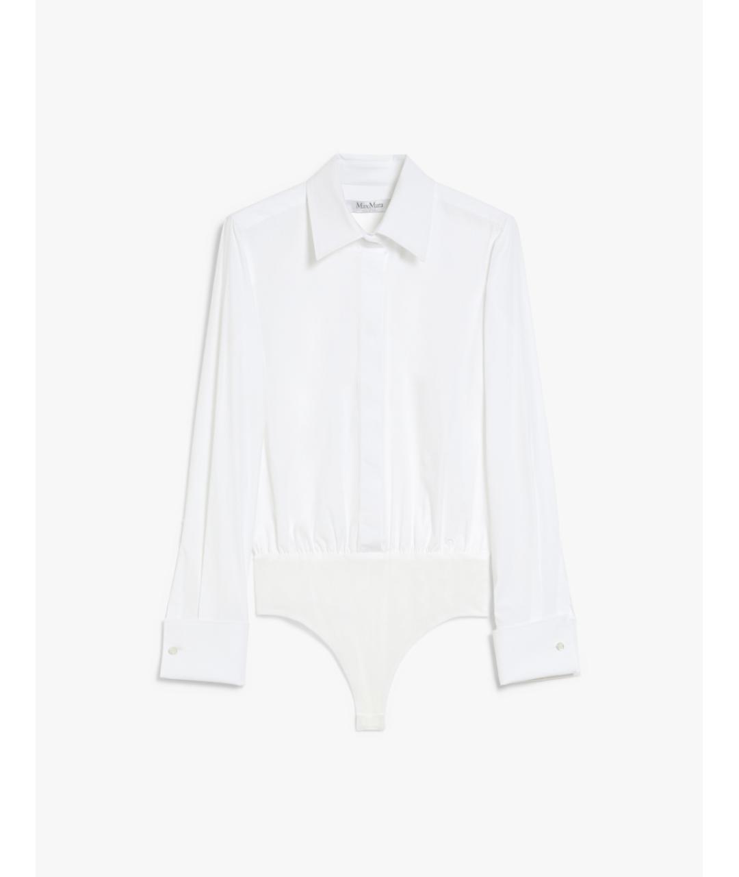 MAX MARA Белое хлопковое боди, фото 1