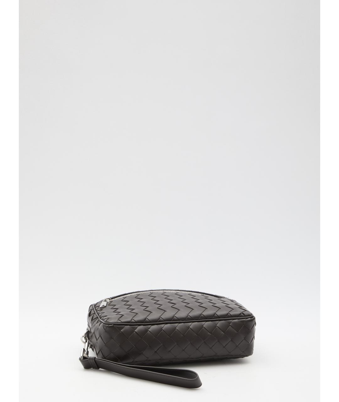 BOTTEGA VENETA Коричневая кожаная барсетка, фото 3