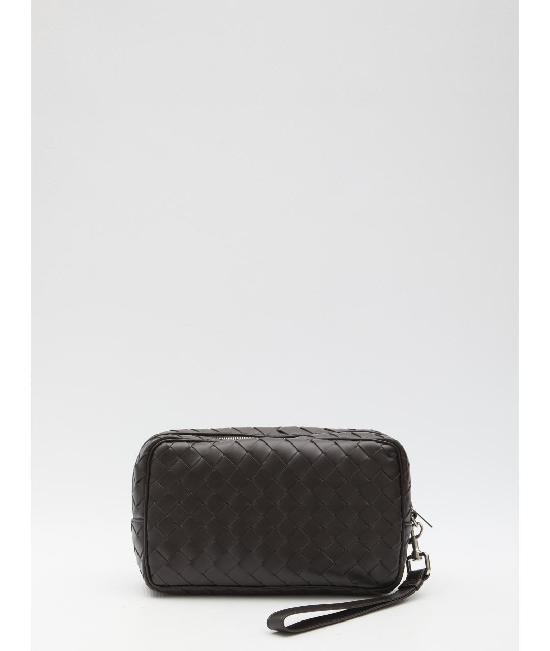 BOTTEGA VENETA Коричневая кожаная барсетка, фото 5