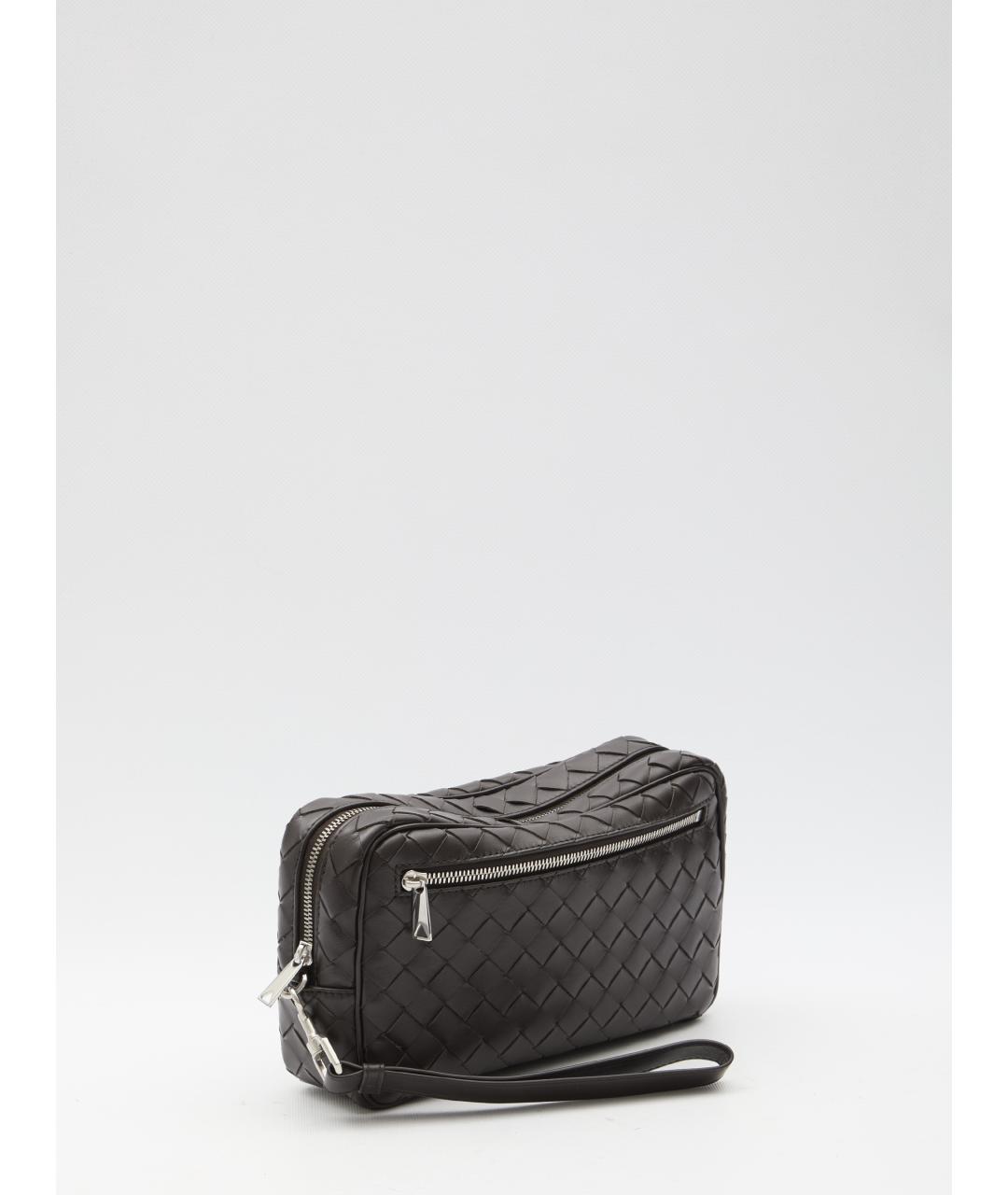 BOTTEGA VENETA Коричневая кожаная барсетка, фото 2
