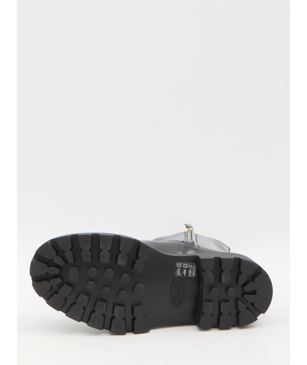 TOD'S Черные кожаные ботинки, фото 4