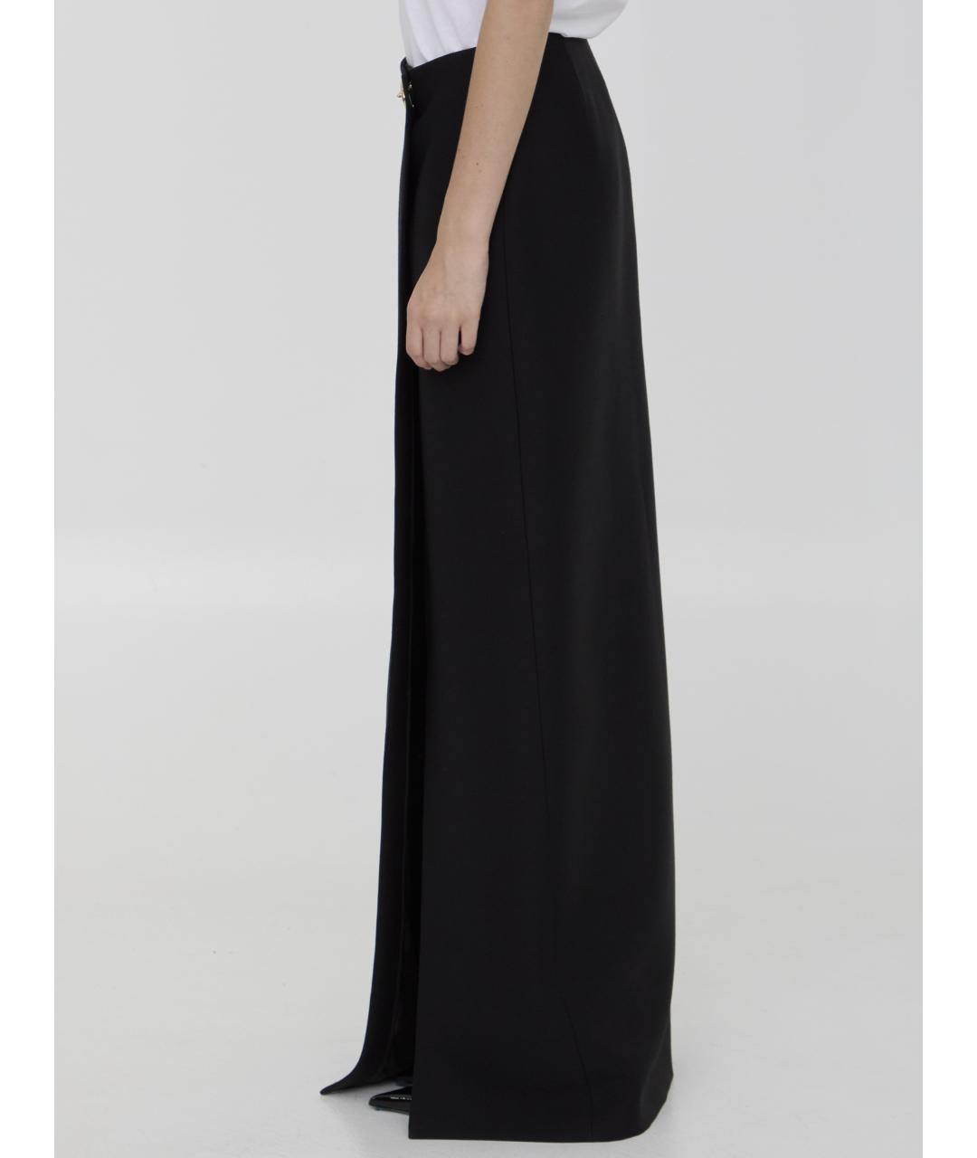 VALENTINO Черная шерстяная юбка макси, фото 4