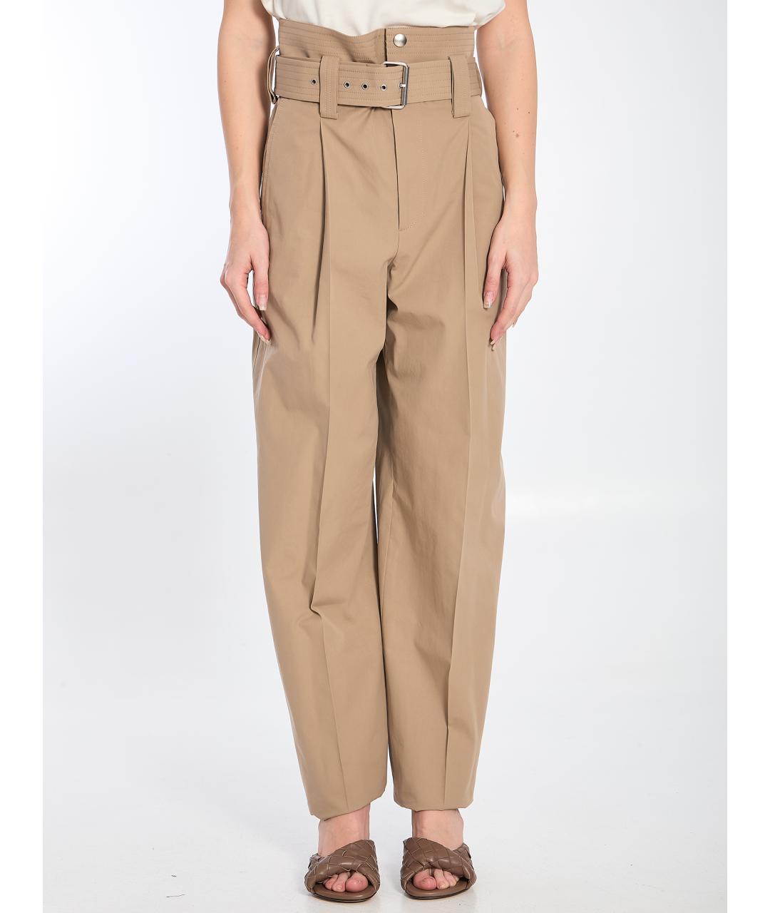 BOTTEGA VENETA Бежевые прямые брюки, фото 2
