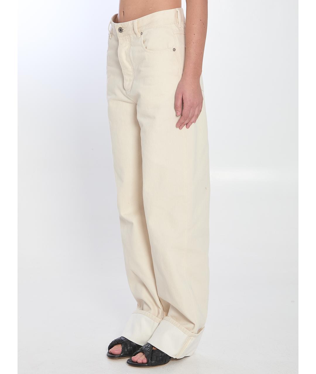 BOTTEGA VENETA Бежевые хлопковые прямые джинсы, фото 3