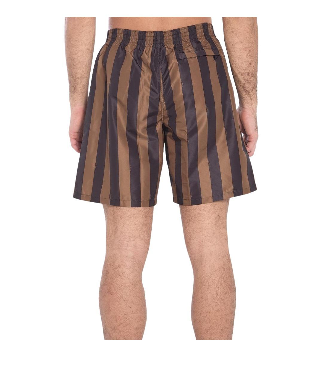 FENDI Коричневые шорты, фото 5