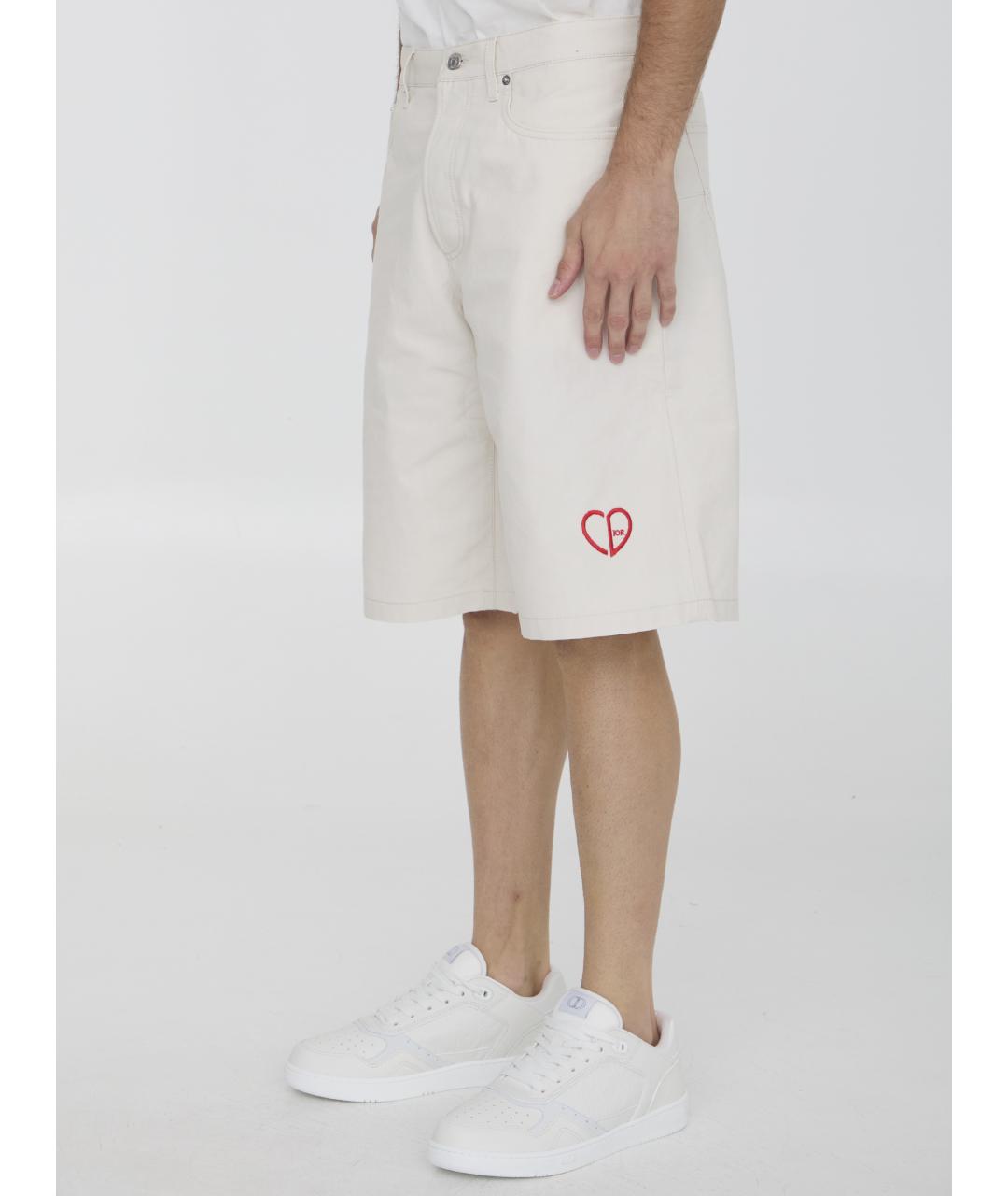 CHRISTIAN DIOR Белые хлопковые шорты, фото 2