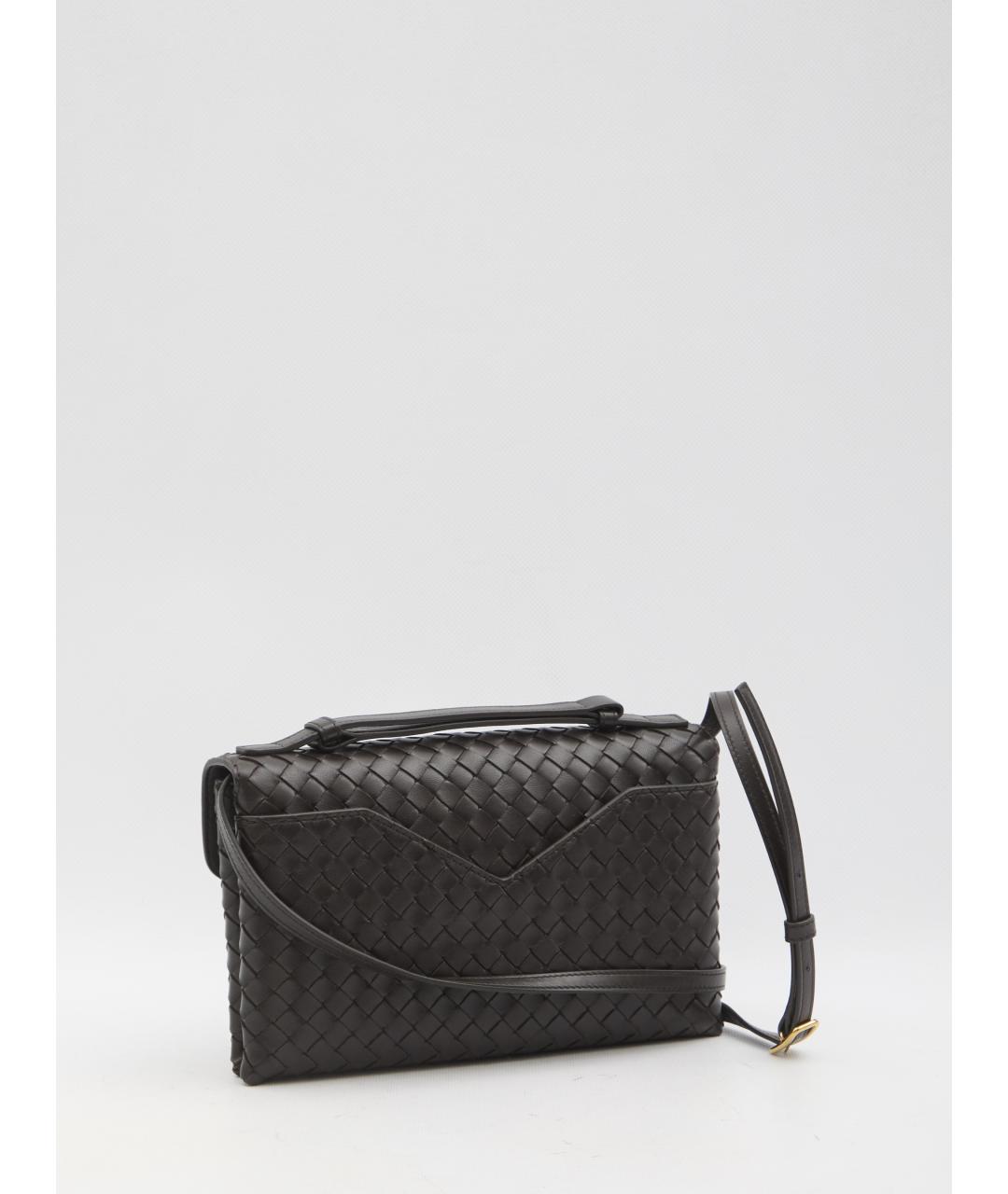 BOTTEGA VENETA Коричневая кожаная сумка через плечо, фото 2