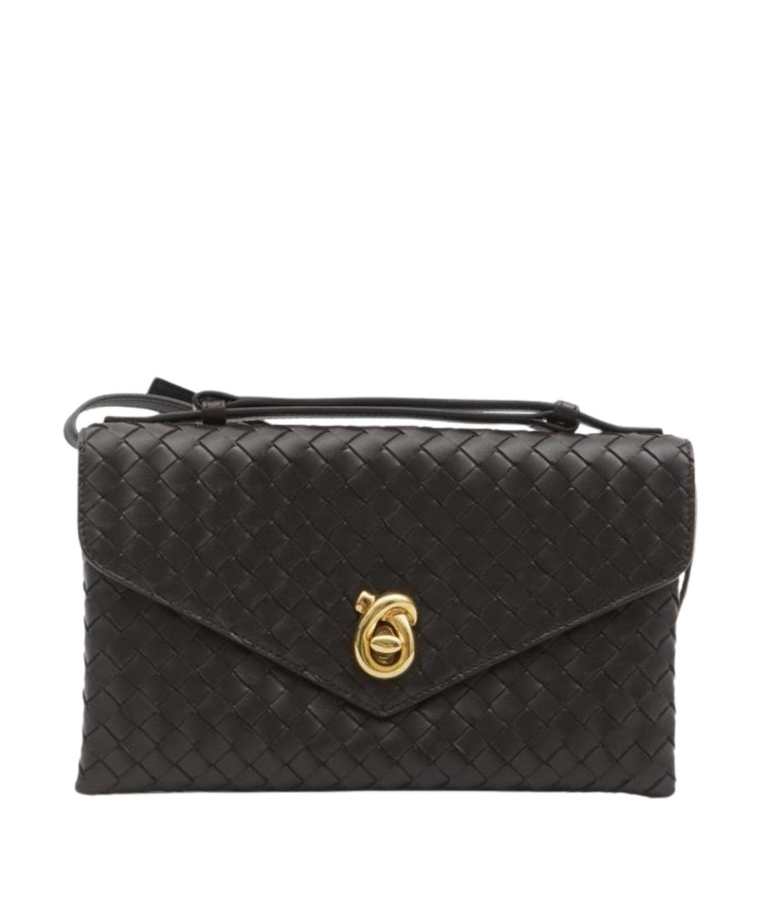 BOTTEGA VENETA Коричневая кожаная сумка через плечо, фото 1