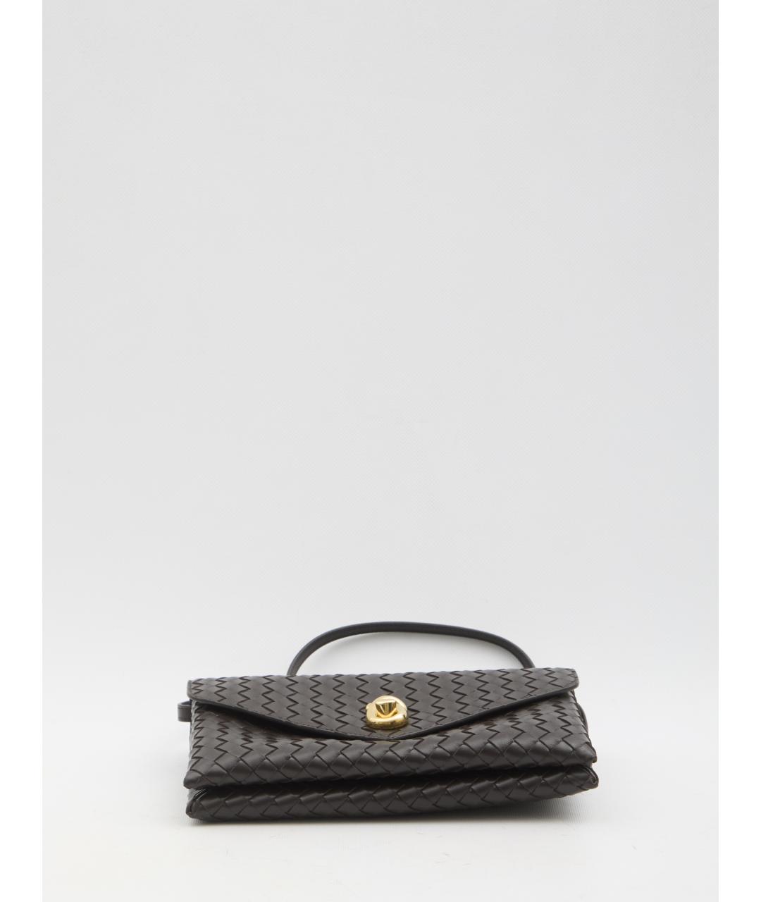 BOTTEGA VENETA Коричневая кожаная сумка через плечо, фото 3