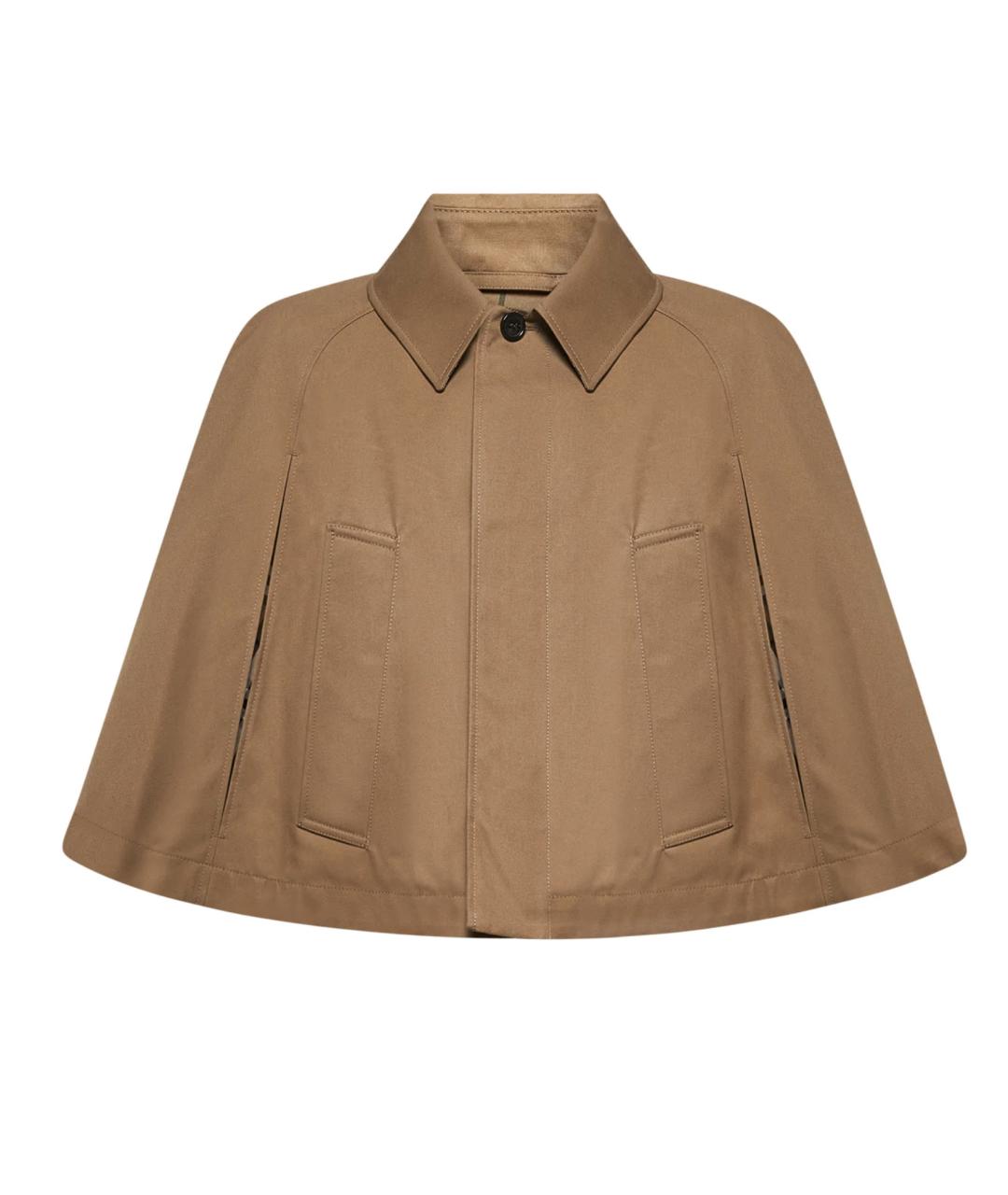 BURBERRY Коричневый полиэстеровый тренч/плащ, фото 1