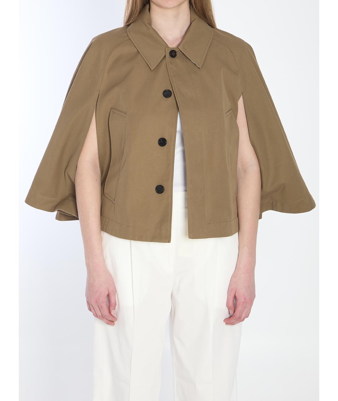 BURBERRY Коричневый полиэстеровый тренч/плащ, фото 2