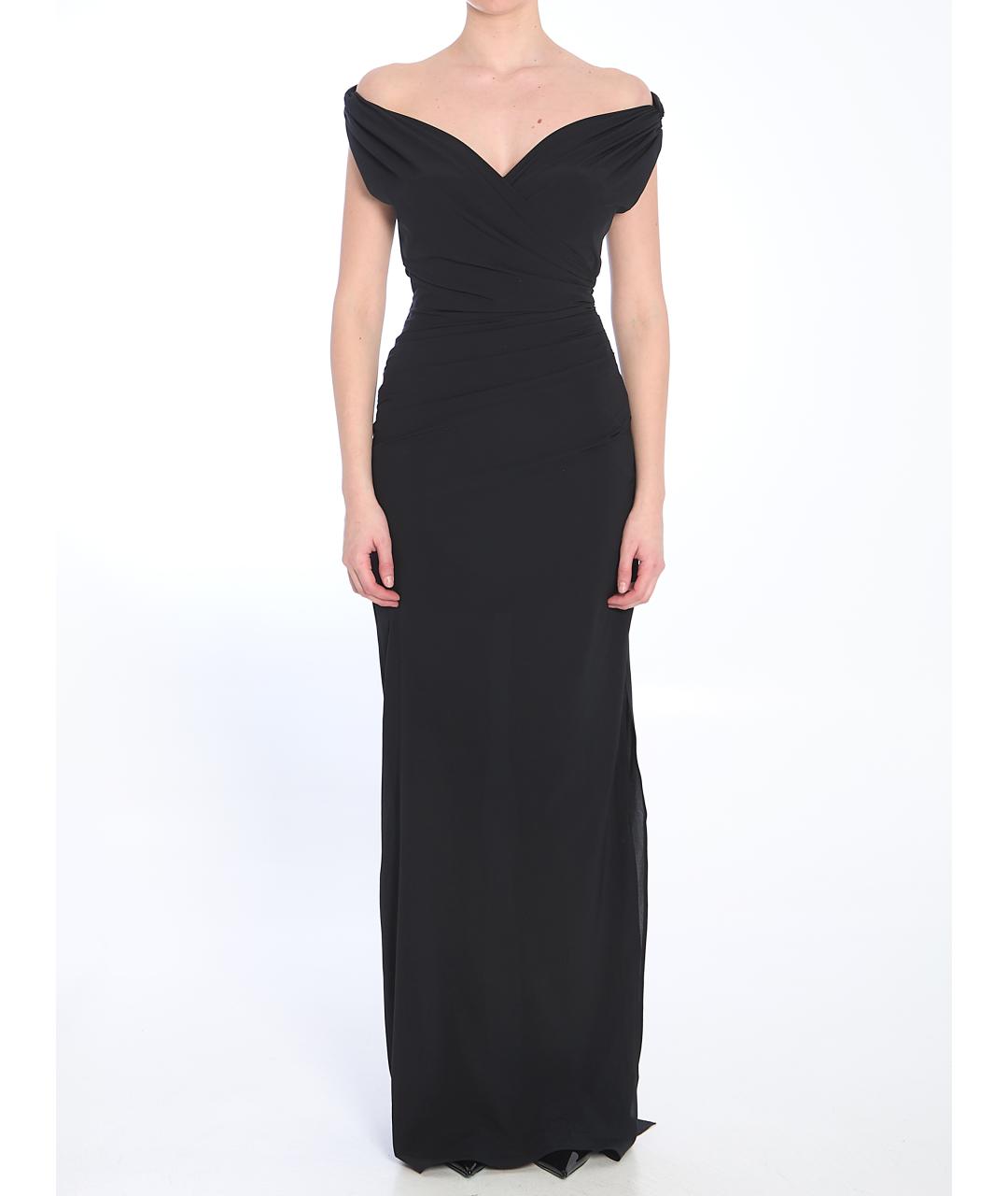 JACQUEMUS Черное полиэстеровое платье, фото 2
