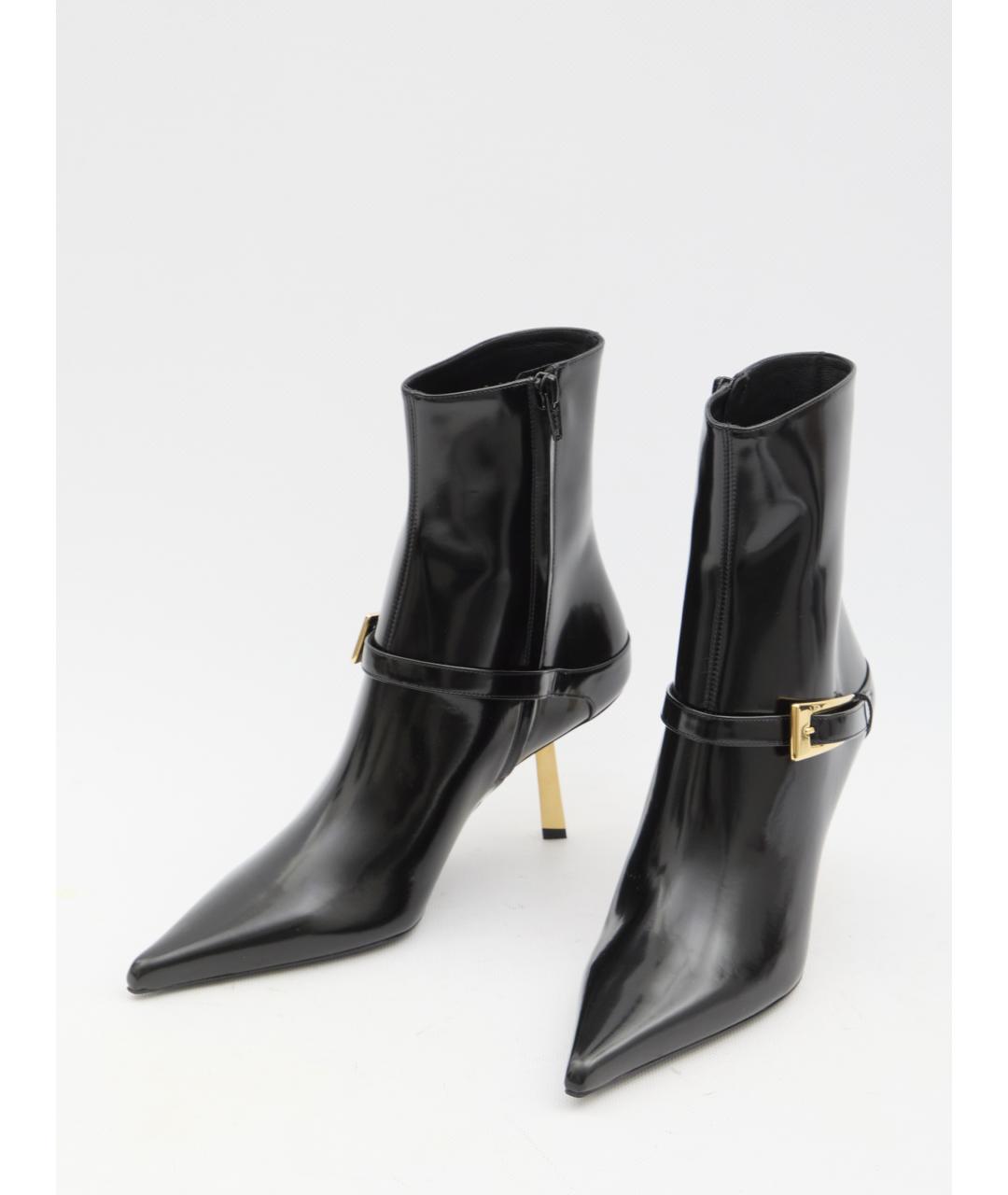 SAINT LAURENT Черные кожаные ботильоны, фото 5