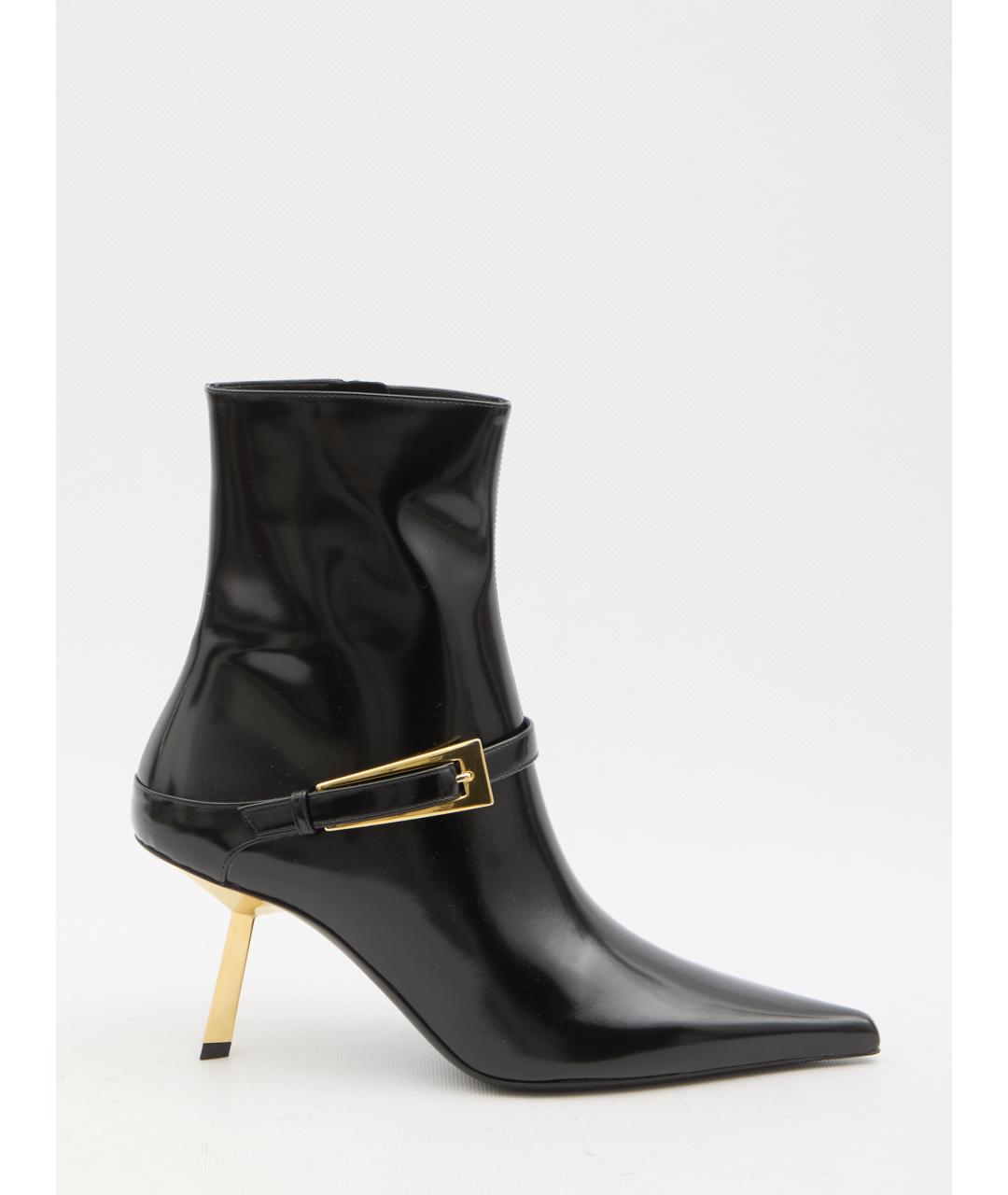SAINT LAURENT Черные кожаные ботильоны, фото 6