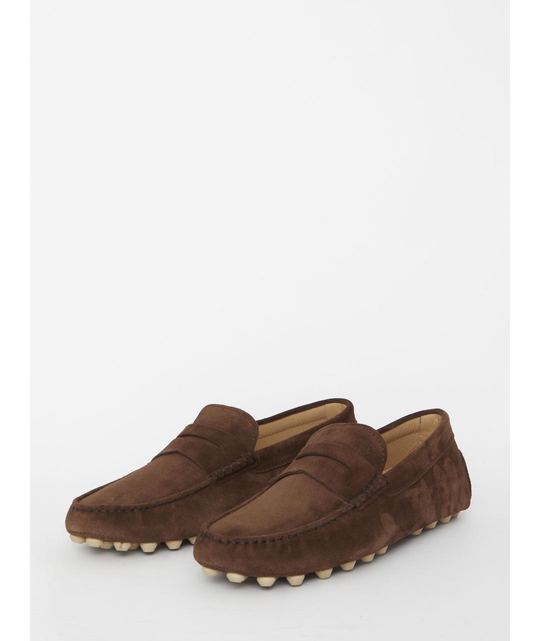 TOD'S Коричневые замшевые мокасины, фото 2