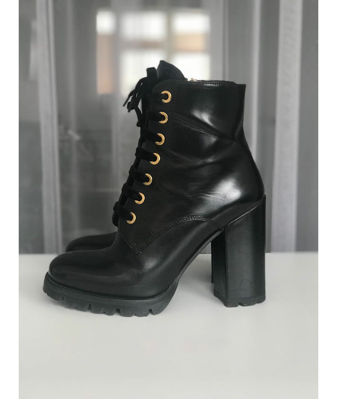PRADA Черные кожаные ботильоны, фото 9