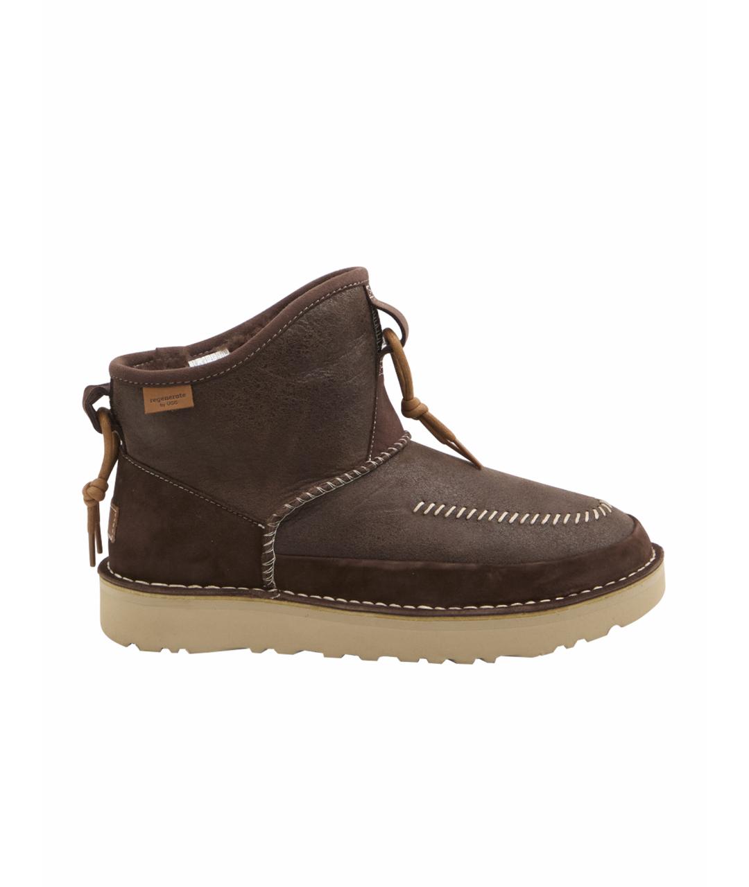 UGG AUSTRALIA Коричневые кожаные высокие ботинки, фото 1