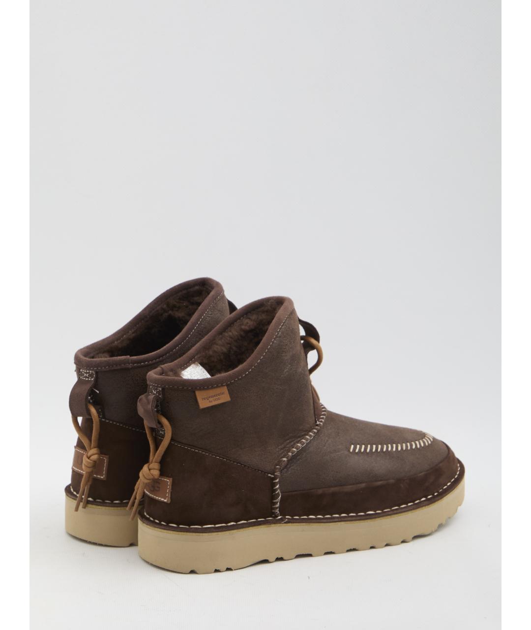 UGG AUSTRALIA Коричневые кожаные высокие ботинки, фото 3