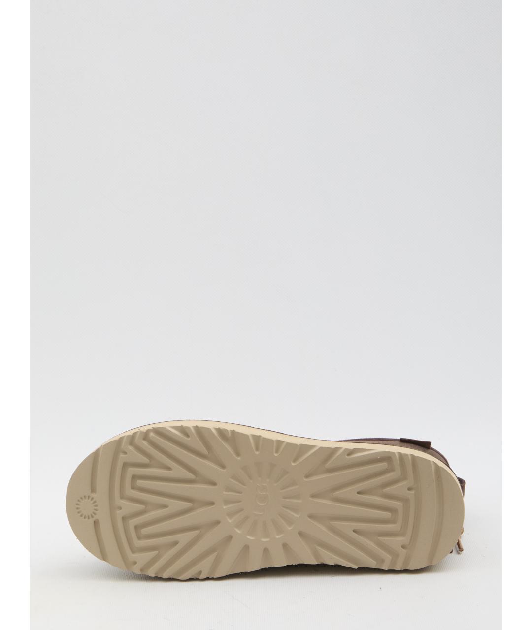 UGG AUSTRALIA Коричневые кожаные высокие ботинки, фото 4