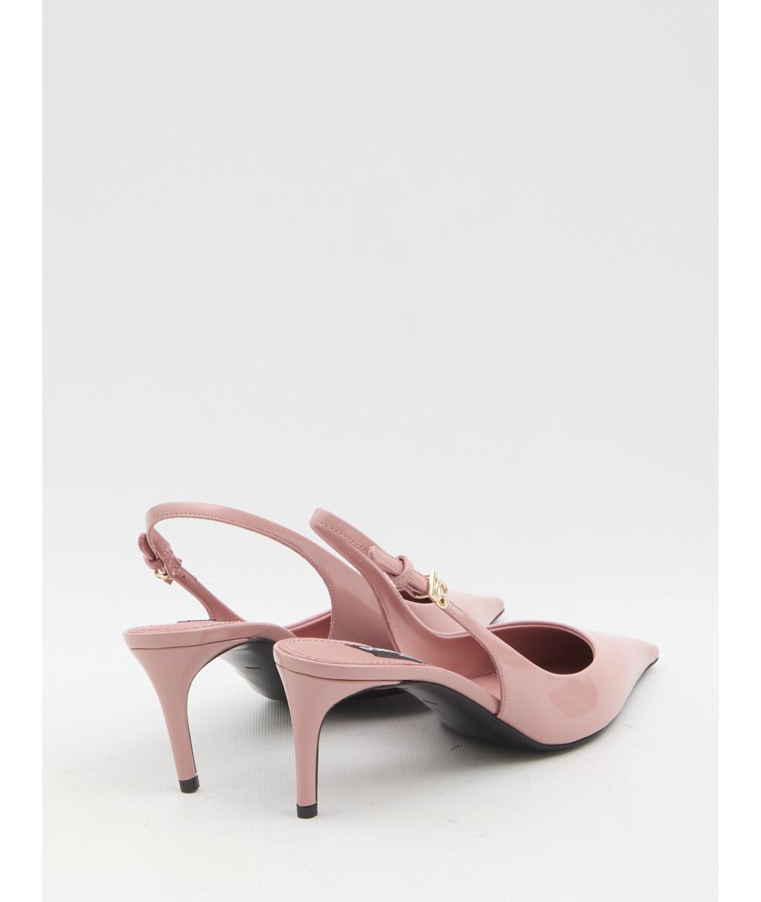 DOLCE&GABBANA Розовые кожаные туфли, фото 3