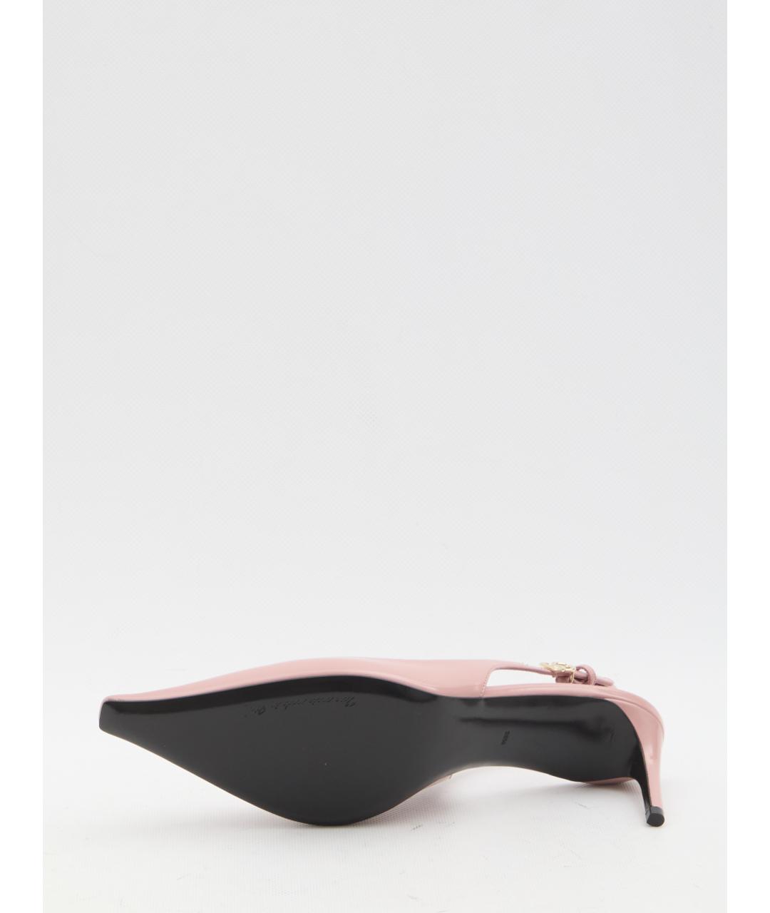 DOLCE&GABBANA Розовые кожаные туфли, фото 4