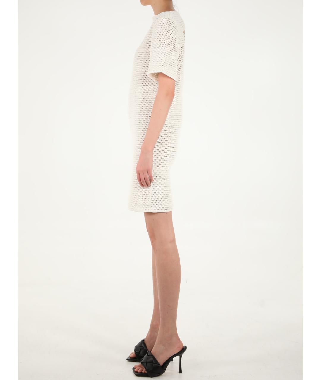 BOTTEGA VENETA Белое хлопковое платье, фото 4