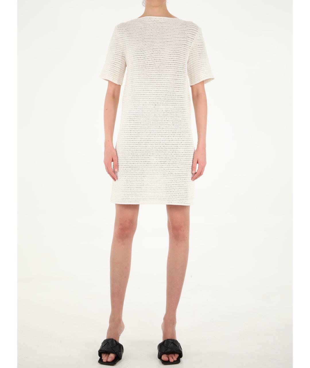 BOTTEGA VENETA Белое хлопковое платье, фото 2
