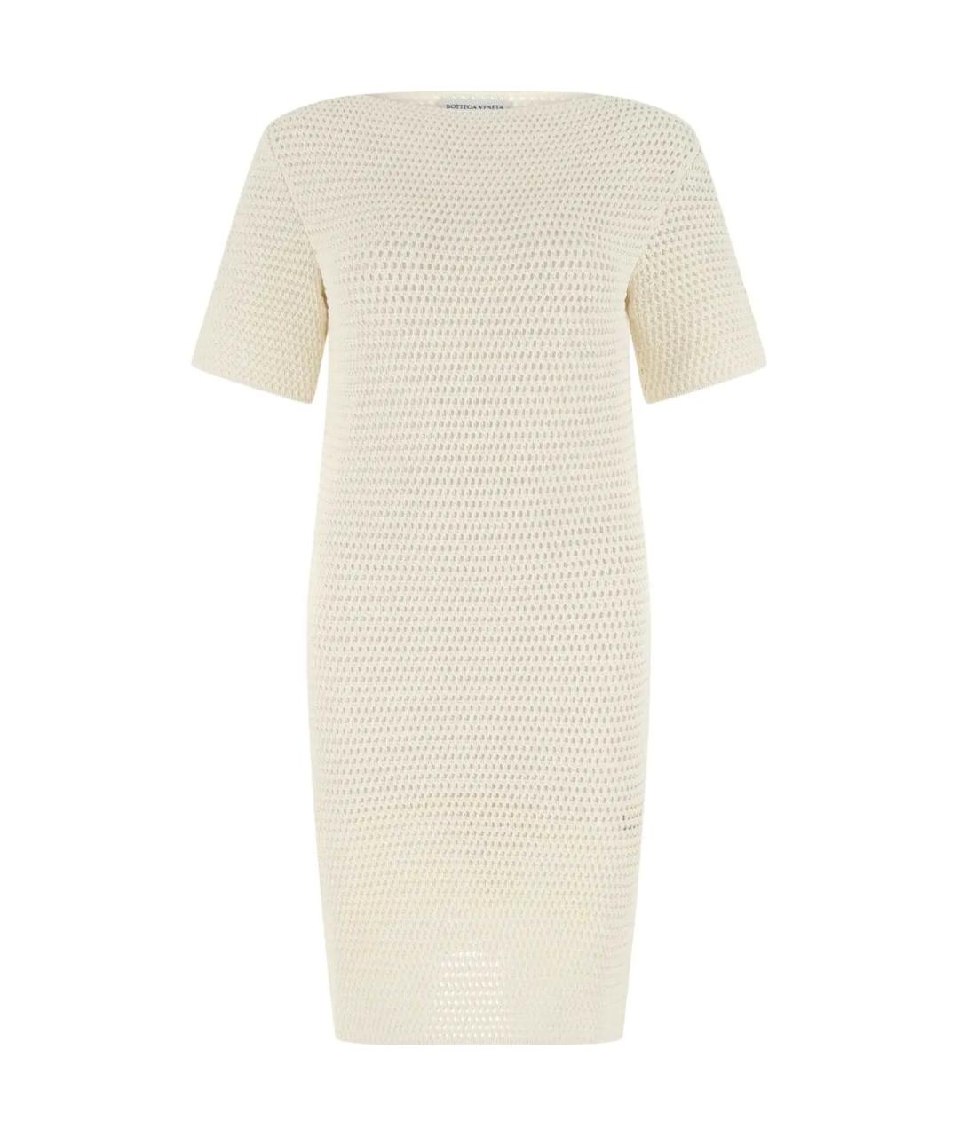 BOTTEGA VENETA Белое хлопковое платье, фото 1