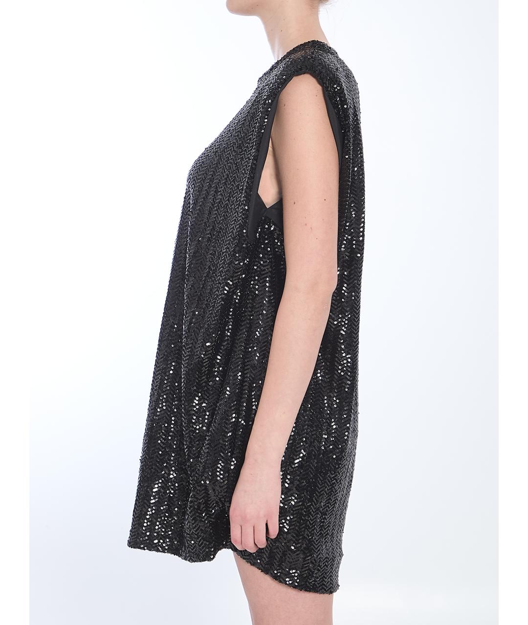 GOLDEN GOOSE DELUXE BRAND Черное синтетическое коктейльное платье, фото 4